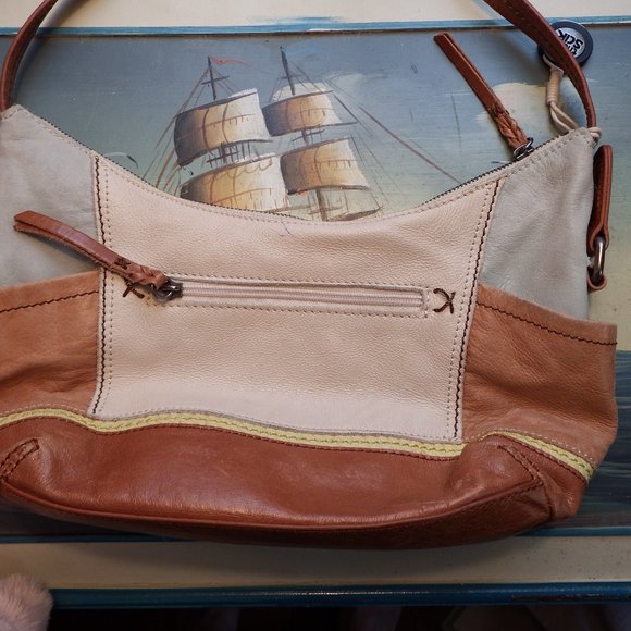 The Sak 100% Genuine Leather Multi Colored Handbag Vintage - Picture 2 of 8